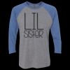 Unisex Triblend Three-Quarter Raglan T-Shirt Thumbnail