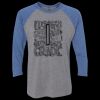 Unisex Triblend Three-Quarter Raglan T-Shirt Thumbnail