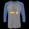 Unisex Triblend Three-Quarter Raglan T-Shirt Thumbnail