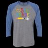Unisex Triblend Three-Quarter Raglan T-Shirt Thumbnail