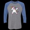 Unisex Triblend Three-Quarter Raglan T-Shirt Thumbnail