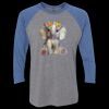 Unisex Triblend Three-Quarter Raglan T-Shirt Thumbnail