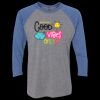 Unisex Triblend Three-Quarter Raglan T-Shirt Thumbnail