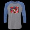 Unisex Triblend Three-Quarter Raglan T-Shirt Thumbnail