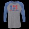 Unisex Triblend Three-Quarter Raglan T-Shirt Thumbnail