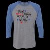 Unisex Triblend Three-Quarter Raglan T-Shirt Thumbnail