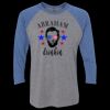Unisex Triblend Three-Quarter Raglan T-Shirt Thumbnail