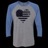 Unisex Triblend Three-Quarter Raglan T-Shirt Thumbnail