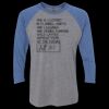 Unisex Triblend Three-Quarter Raglan T-Shirt Thumbnail