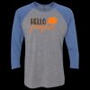 Unisex Triblend Three-Quarter Raglan T-Shirt Thumbnail