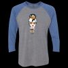 Unisex Triblend Three-Quarter Raglan T-Shirt Thumbnail
