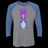 Unisex Triblend Three-Quarter Raglan T-Shirt Thumbnail