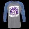 Unisex Triblend Three-Quarter Raglan T-Shirt Thumbnail