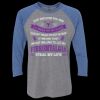 Unisex Triblend Three-Quarter Raglan T-Shirt Thumbnail
