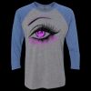 Unisex Triblend Three-Quarter Raglan T-Shirt Thumbnail