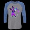 Unisex Triblend Three-Quarter Raglan T-Shirt Thumbnail