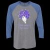Unisex Triblend Three-Quarter Raglan T-Shirt Thumbnail