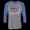 Unisex Triblend Three-Quarter Raglan T-Shirt Thumbnail