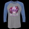 Unisex Triblend Three-Quarter Raglan T-Shirt Thumbnail