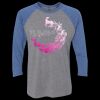 Unisex Triblend Three-Quarter Raglan T-Shirt Thumbnail
