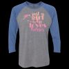 Unisex Triblend Three-Quarter Raglan T-Shirt Thumbnail