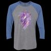 Unisex Triblend Three-Quarter Raglan T-Shirt Thumbnail