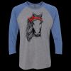 Unisex Triblend Three-Quarter Raglan T-Shirt Thumbnail