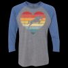 Unisex Triblend Three-Quarter Raglan T-Shirt Thumbnail