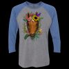Unisex Triblend Three-Quarter Raglan T-Shirt Thumbnail