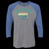 Unisex Triblend Three-Quarter Raglan T-Shirt Thumbnail