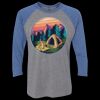 Unisex Triblend Three-Quarter Raglan T-Shirt Thumbnail