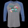 Unisex Triblend Three-Quarter Raglan T-Shirt Thumbnail