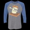 Unisex Triblend Three-Quarter Raglan T-Shirt Thumbnail
