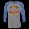 Unisex Triblend Three-Quarter Raglan T-Shirt Thumbnail