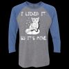 Unisex Triblend Three-Quarter Raglan T-Shirt Thumbnail