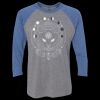 Unisex Triblend Three-Quarter Raglan T-Shirt Thumbnail