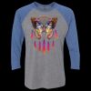 Unisex Triblend Three-Quarter Raglan T-Shirt Thumbnail