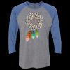Unisex Triblend Three-Quarter Raglan T-Shirt Thumbnail