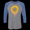 Unisex Triblend Three-Quarter Raglan T-Shirt Thumbnail