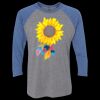 Unisex Triblend Three-Quarter Raglan T-Shirt Thumbnail
