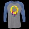 Unisex Triblend Three-Quarter Raglan T-Shirt Thumbnail