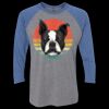 Unisex Triblend Three-Quarter Raglan T-Shirt Thumbnail