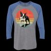 Unisex Triblend Three-Quarter Raglan T-Shirt Thumbnail