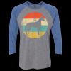Unisex Triblend Three-Quarter Raglan T-Shirt Thumbnail