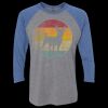 Unisex Triblend Three-Quarter Raglan T-Shirt Thumbnail