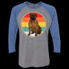 Unisex Triblend Three-Quarter Raglan T-Shirt Thumbnail