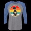Unisex Triblend Three-Quarter Raglan T-Shirt Thumbnail