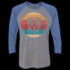Unisex Triblend Three-Quarter Raglan T-Shirt Thumbnail