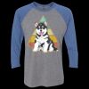 Unisex Triblend Three-Quarter Raglan T-Shirt Thumbnail