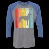 Unisex Triblend Three-Quarter Raglan T-Shirt Thumbnail
